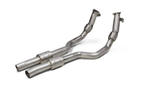 mercedes c63 w205 catted and catless downpipes